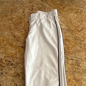 White Men's Pants with Black Stripe
